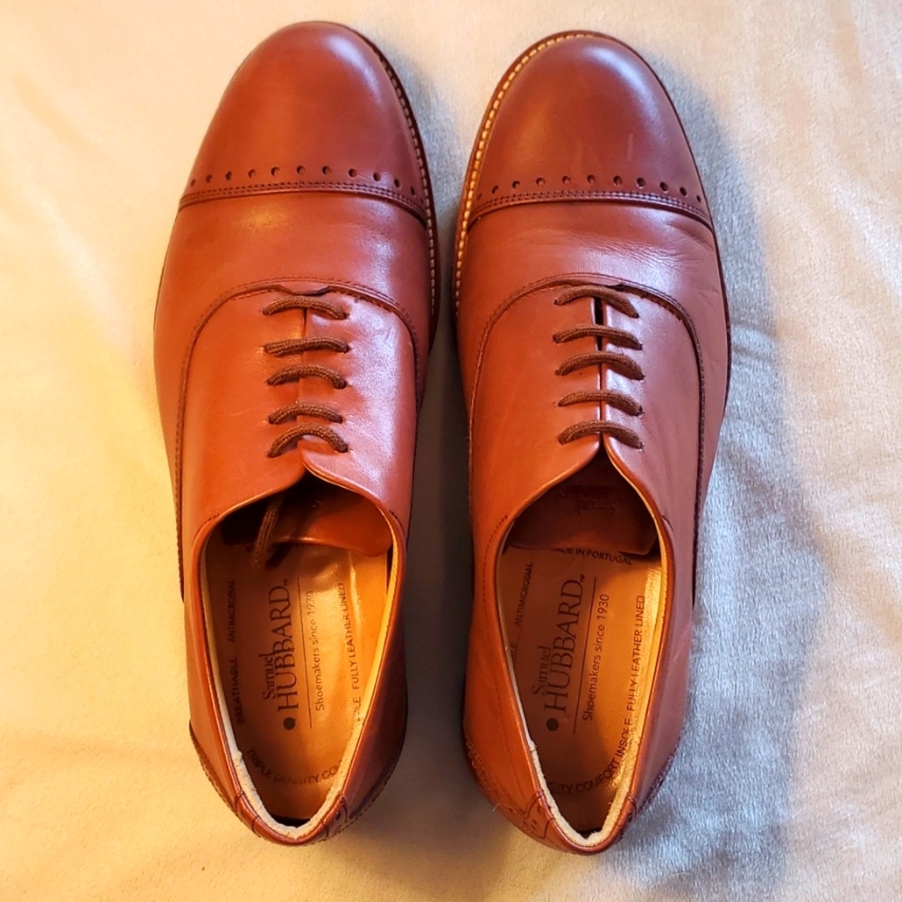 Men's Samuel Hubbard Cap Toe Oxford shoes. Size: 10W, color: British Tan. EUC.